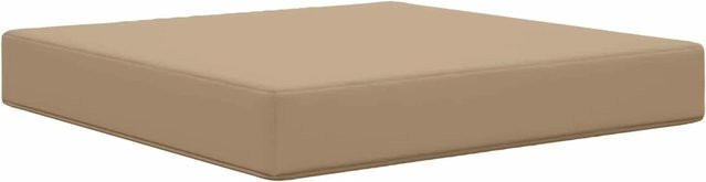 vidaXL Sofakissen für Draußen Taupe Beige, B/B/H: 60 x 60 x 8 cm, UV-beständig aus Polyester - Bild 1