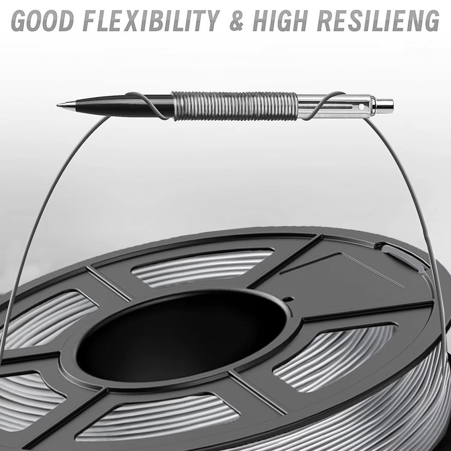 3D Maliang 95A-TPU Filament für FDM 3D-Drucker, 1,75 mm, Grau, 2 Rollen à 500 g (Gesamtgewicht: 1 kg) - Bild 5