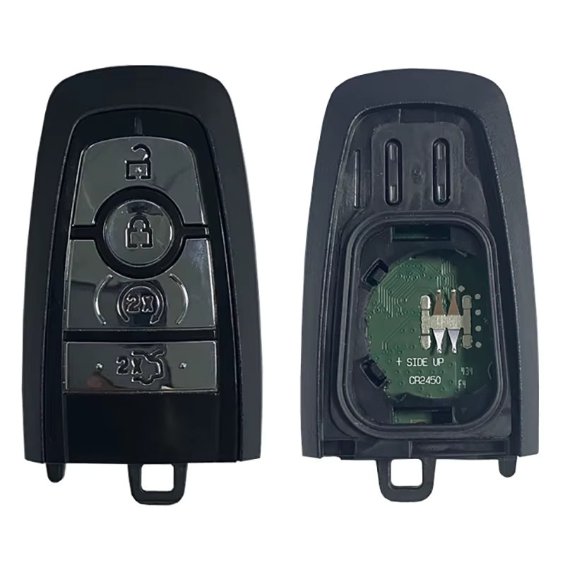 QZKJ Smart Key Ersatzfernbedienung für Lincoln 4-Tasten, 433,92MHz FSK, KF3T-15K601-DA, Schwarz - Bild 2