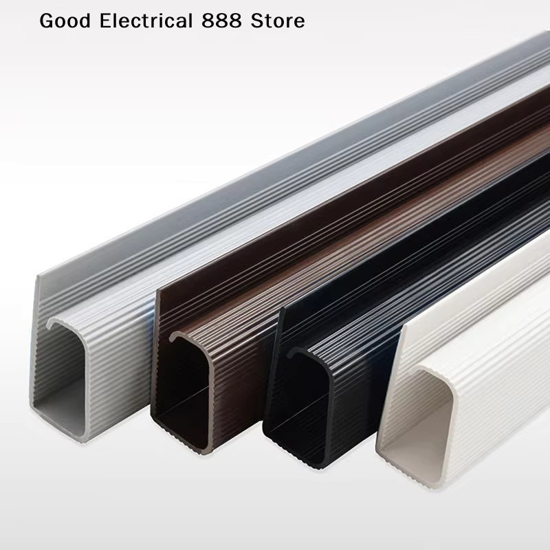 HUXUAN Kabelmanagement-Ablage aus PVC in Schwarz, Kabelorganizer und Kabelkanal für den Schreibtisch, Breite: 40 cm - Bild 6