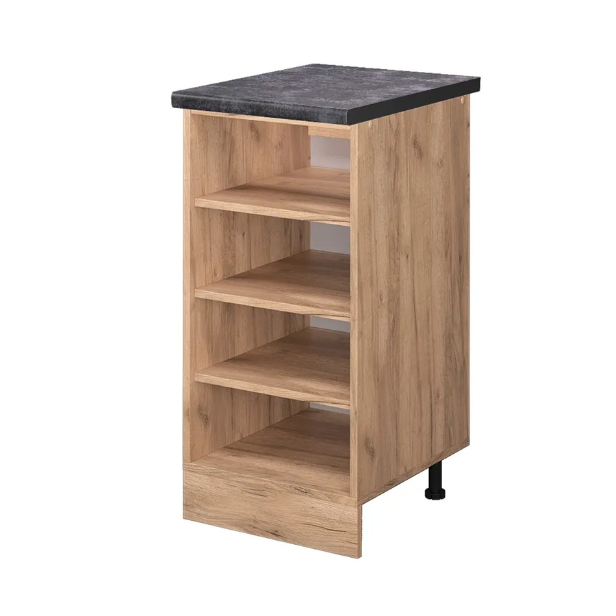 Vicco Küchenregal R-Line Offener Küchenschrank Goldkraft Eiche Anthrazit Braun B: 40 cm, H: 81,6 cm, T: 60 cm - Bild 2