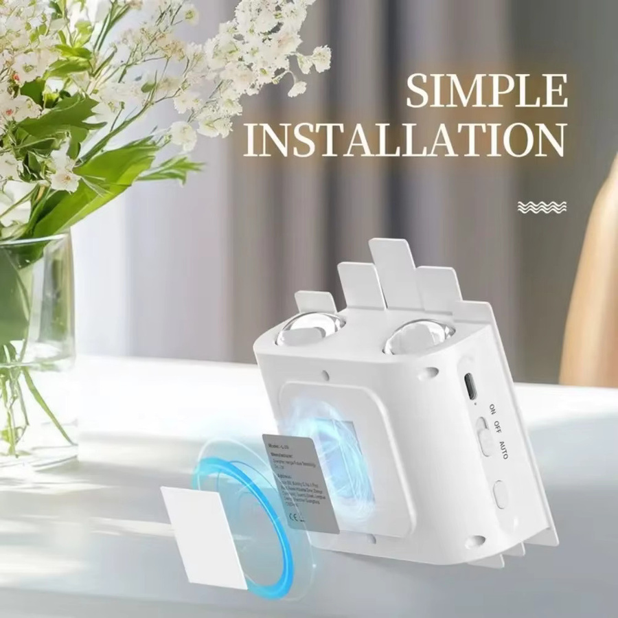 GHUSTAR Intelligentes Induktions-Sonnenuntergangslicht mit 7 Farben, dimmbares RGB-LED-Nachtlicht, magnetisch und USB-betrieben, weiß - Bild 4