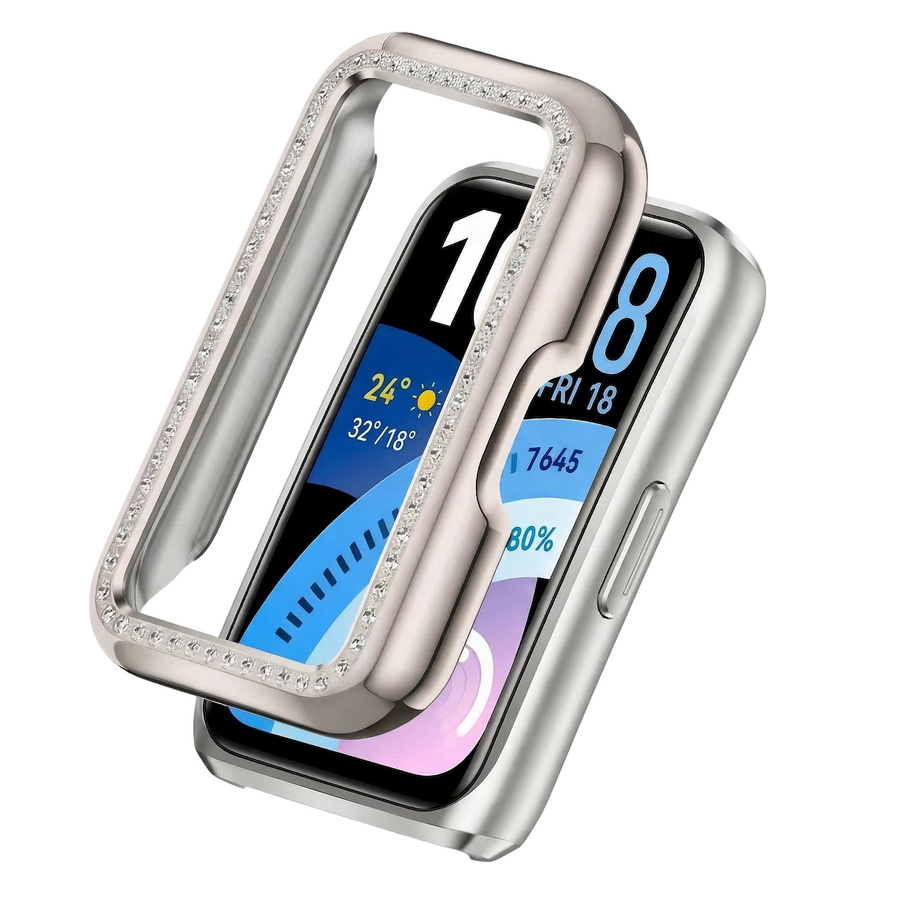 LCAPLE Schutzhülle für Huawei Band 11, PC, Silber, Diamant, Kristall - Bild 5