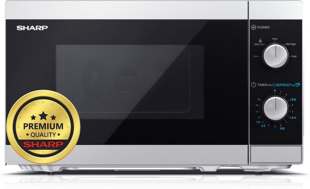 SHARP Mikrowelle YC-MS01E-S in Silber mit 20 Litern Volumen und 800 Watt Leistung - Bild 1