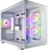 FSP S380 Tower-Gehäuse in Weiß mit transparentem Seitenteil für Micro-ATX - Bild 1