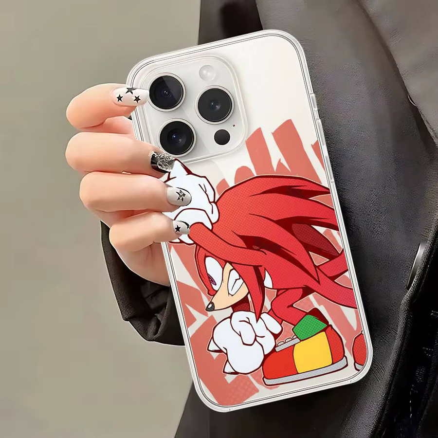 Bilibili Cartoon S-sonic Handyhülle für iPhone 17 16 15 14 13 12 11 Pro Max Plus Transparente Stoßfeste Rückabdeckung - Bild 4