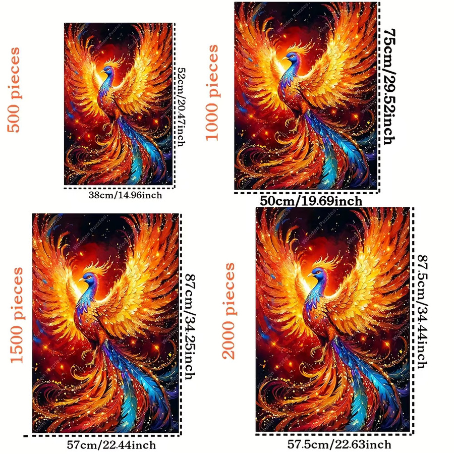 Majestic Phoenix Holzpuzzle, Fantasy, Bunt / Mehrfarbig - Bild 2