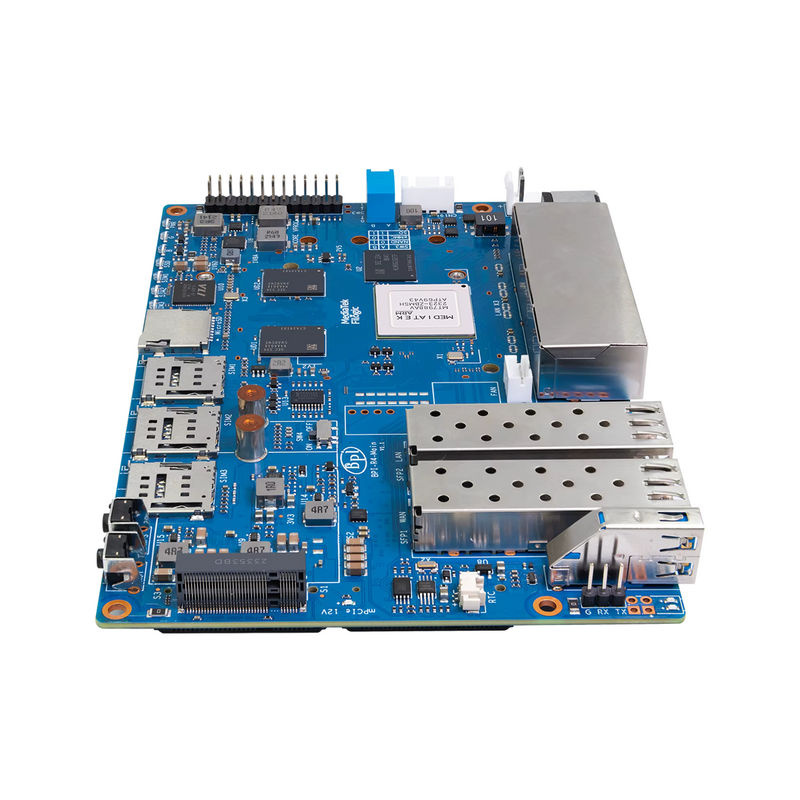Banana Pi BPI-R4 Smart Router Board mit MediaTek MT7988A Filogic 880 Quad-Core Arm Cortex-A73, 4GB DDR4 und 8GB EMMC Flash - Bild 4