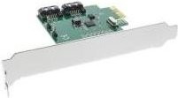INLINE Speichercontroller RAID SATA 6Gb/s 600 MBps RAID 0 1 PCIe 2.0 Grün - Bild 1