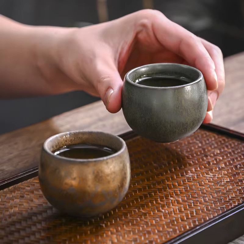 Keramische Teetasse Fünf Elemente in Mehrfarbig für Gongfu Tee-Verkostungen, ofenfest - Bild 2