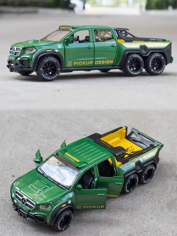 MAKEDA X-Klasse 6X6 Modell Geländewagen, 1:28, Metalldruckguss, mit Licht und Sound - Bild 3
