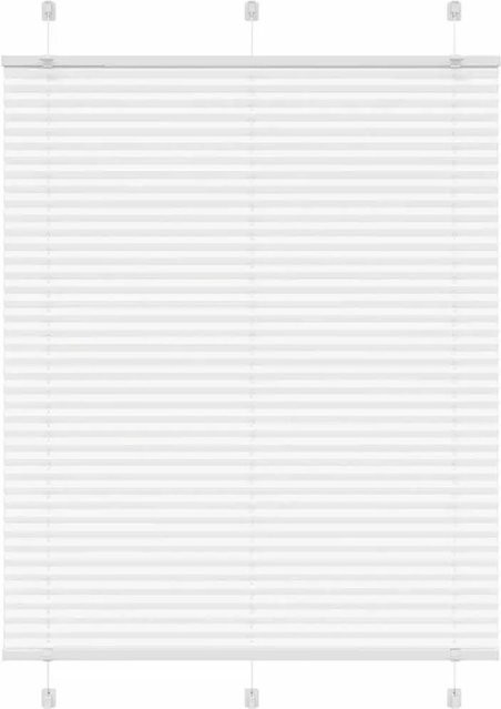 vidaXL Plissee Weiß semi-transparent aus Polyester B: 105 cm, H: 100 cm - Bild 1