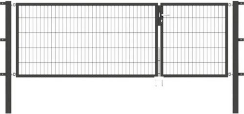 GAH ALBERTS Doppeltor Flexo aus Stahl in Anthrazit und Schwarz, Breite: 300 cm, Höhe: 100 cm