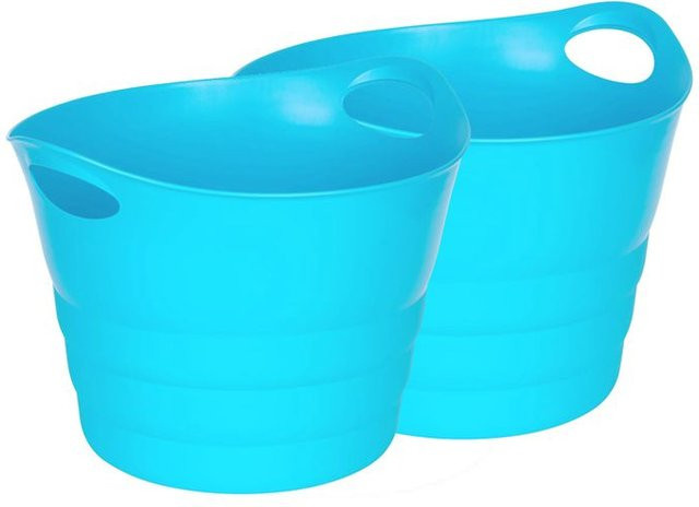 Set aus 2 Kreher Multifunktionskörben Honey mit 42 Litern Volumen in Blau - Bild 1
