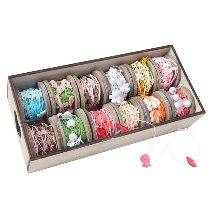 MCW Deko-Box Schnur Multicolor, 12 Rollen für Weihnachten - Bild 2