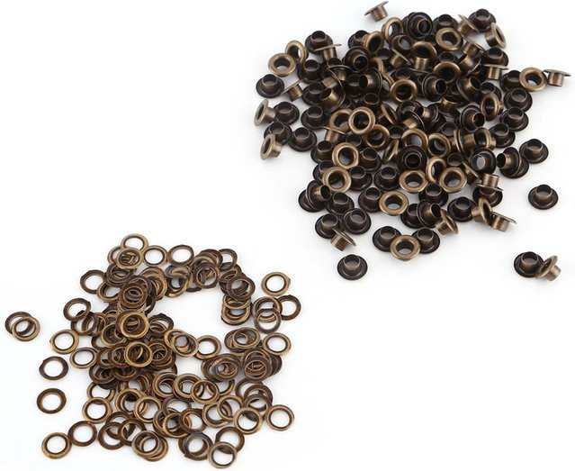 GoolRC Ösen mit Unterlegscheibe aus Messing in Gold, 100 Stück, Innendurchmesser: 6 mm - Bild 1