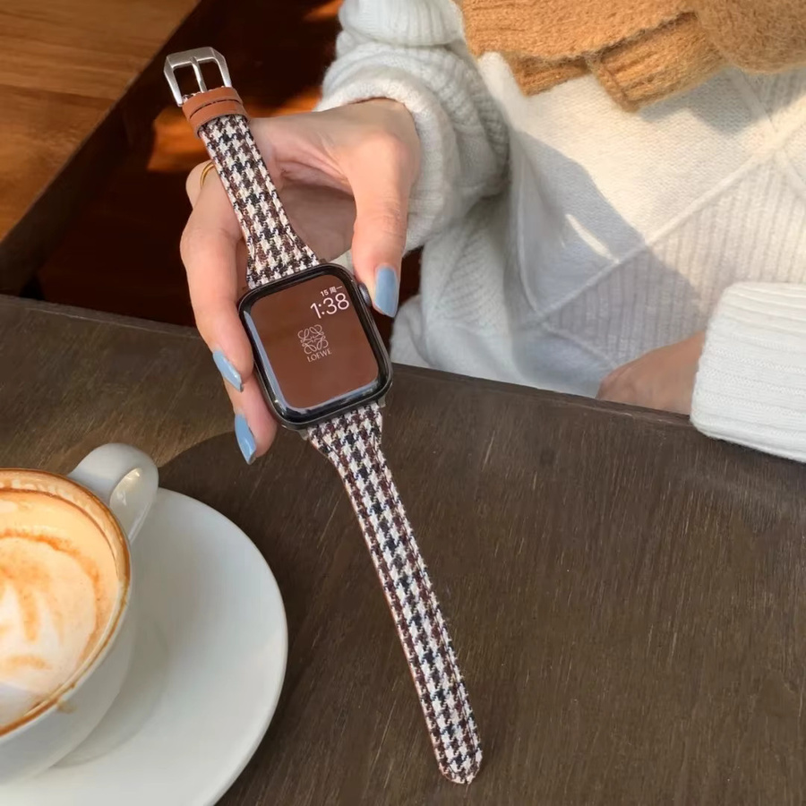 Uhrenarmband Leder, Plaid, für Apple Watch 42/38mm 45/41mm 49mm - Bild 2