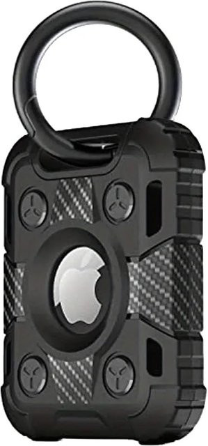 Stoßfeste AirTag Hülle mit Schlüsselanhänger für Apple AirTag in Schwarz oder Weiß - Bild 1