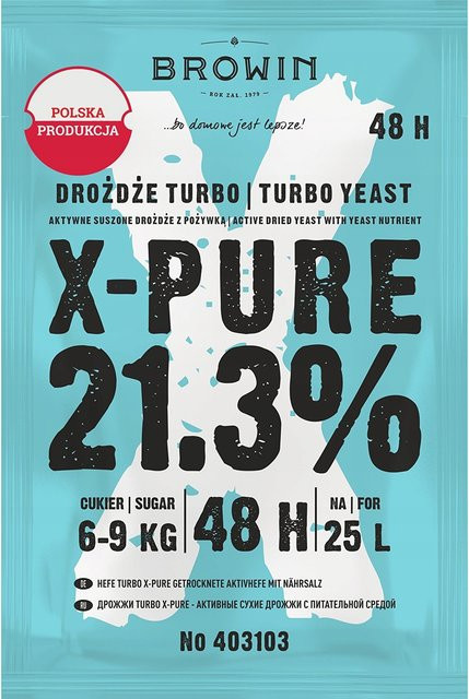 Browin Weindestilleriehefe Turbo mit bis zu 21,3 % Alkohol, 135 g - Bild 1