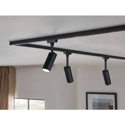 Paulmann URail LED-Spot Tubo Hochvolt-Schienensystem-Leuchte, 4,5 W, Schwarz matt/Chrom, B/T/H: 4,2 x 4,2 x 18,6 cm - Bild 2
