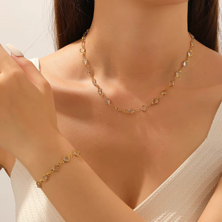 xiyanike Armband Edelstahl, Gold, Zirkonia, Damen - Bild 2