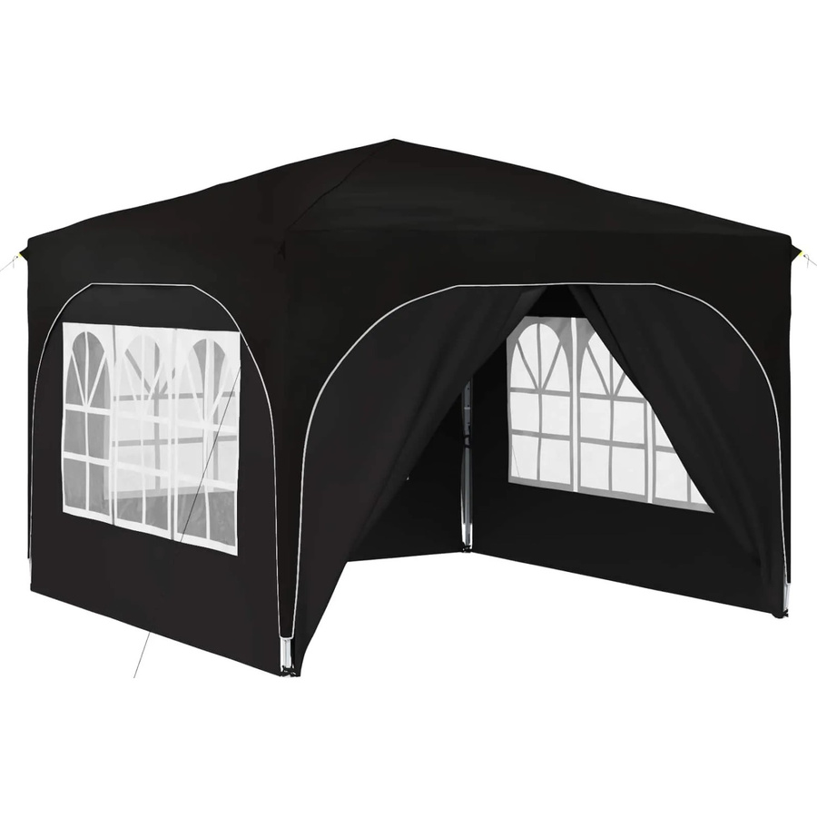 vidaXL Pop-Up Partyzelt Schwarz/Silber B/T/H: 290 x 290 x 245 cm - Bild 2