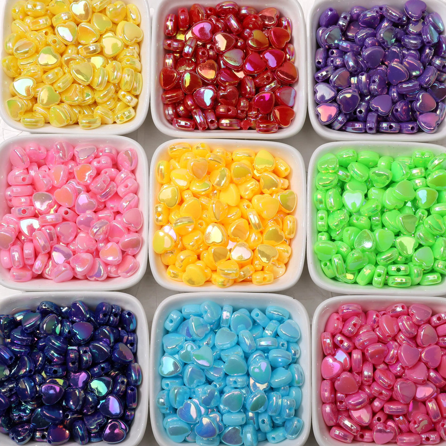 QYWCTZ Perlen, AB-farben, quadratisch, herzförmig, 8*9mm - Bild 1
