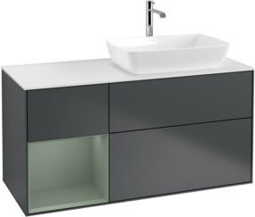 V&B Waschtischunterschrank Finion in Grau lackiert, Breite: 120 cm, Tiefe: 50,1 cm, Höhe: 50,1 cm - Bild 1