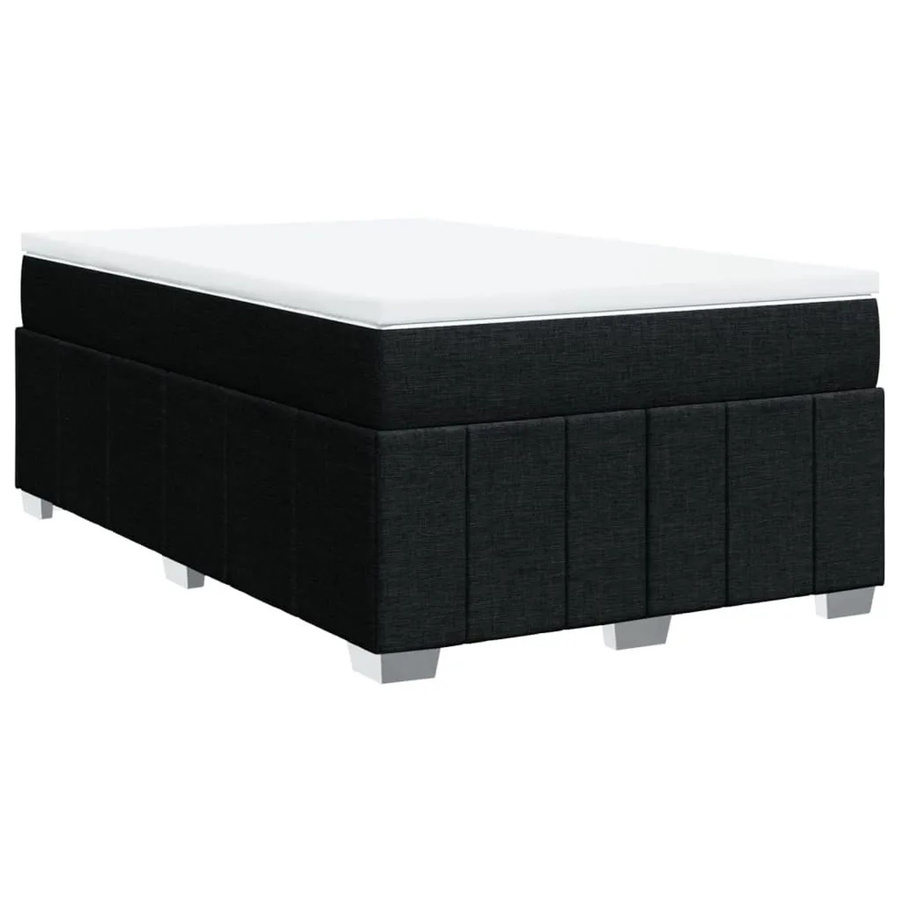 vidaXL Boxspringbett mit Matratze Schwarz B/T/H: 120 x 190 x 46 cm, Hybrid-Konstruktion mit Taschenfederkern und Stoffbezug - Bild 2