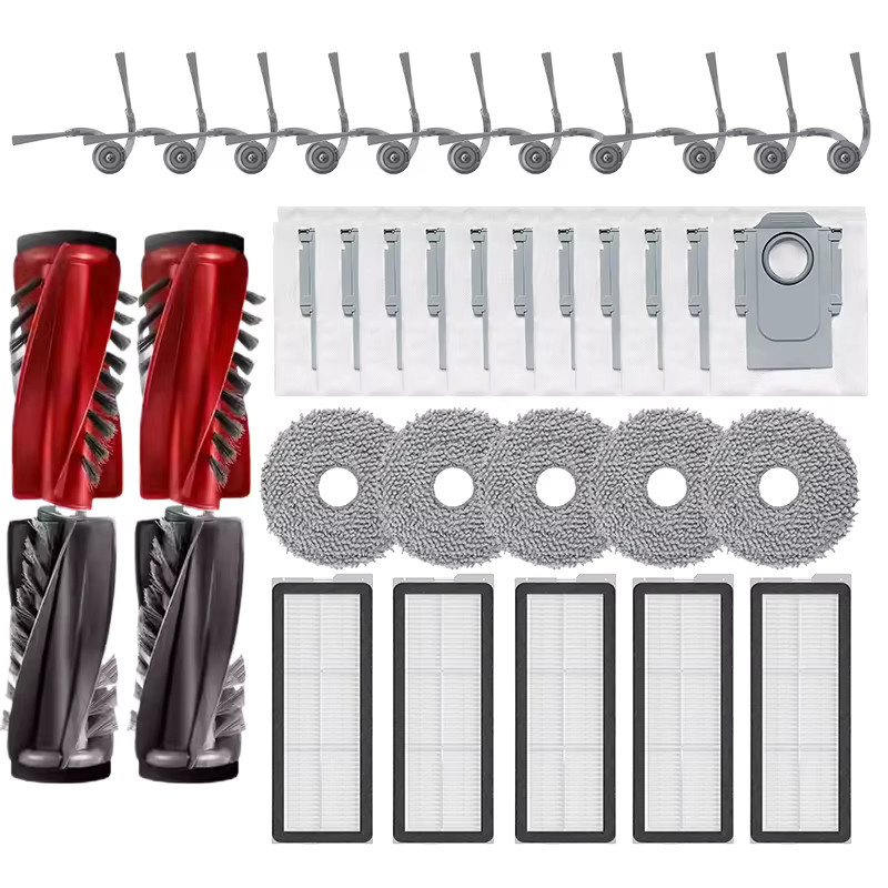 Roborock Zubehör-Set für Qrevo Curv und P20 Pro mit Staubbeuteln, Mopps, Seitenbürsten und HEPA-Filtern in Multicolour - Bild 2
