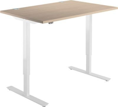Schäfer Shop Select Schreibtisch Start Off elektrisch höhenverstellbar Eiche/weiß B/T/H: 120 x 80 x 75,5-125,5 cm - Bild 1