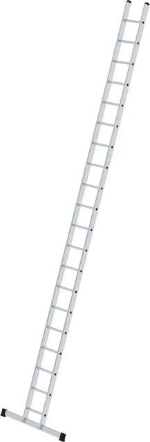 PROREGAL Sprossen-Anlegeleiter aus Aluminium mit 20 Sprossen und Standard-Traverse, Farbe: Silber, Breite: 35 cm - Bild 1