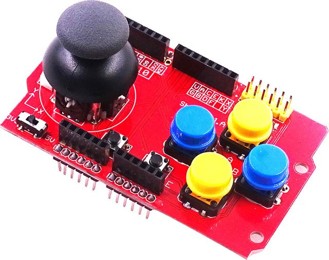 Si Tai&SH Joystick Shield für Arduino-Erweiterungsplatine mit analoger Tastatur- und Mausfunktion in Rot - Bild 1