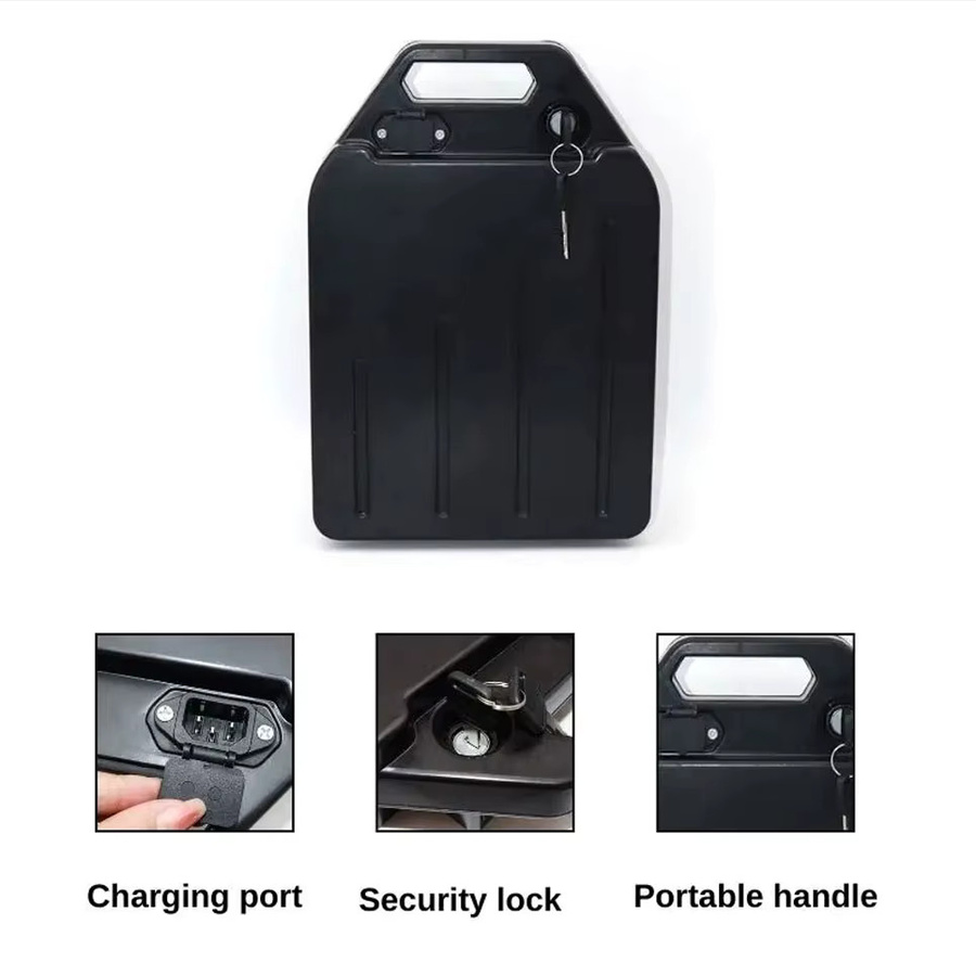 Ddadache Lithium-Akku 60 V für Citycoco Elektroroller, 20 Ah 30 Ah wasserdichte 18650 Batterie in Schwarz - Bild 2