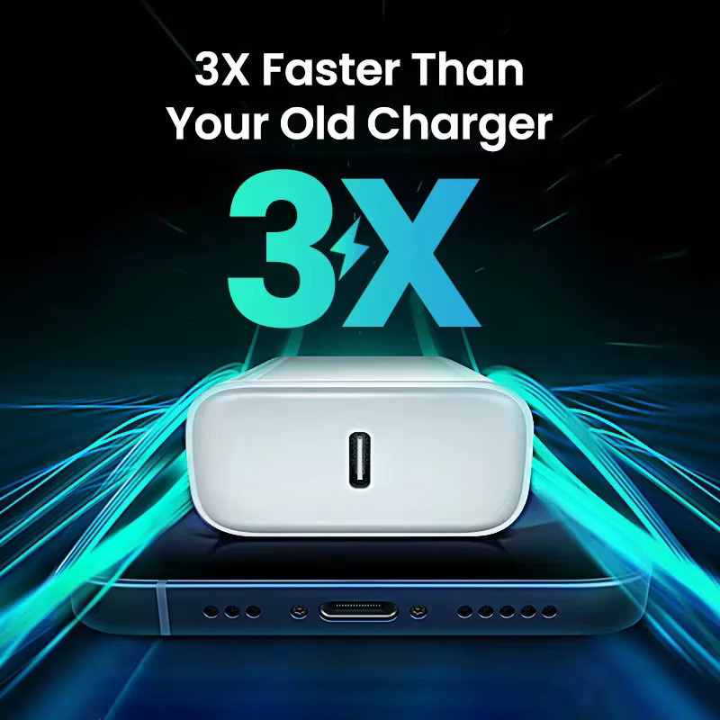 20W PD USB-C Netzteil Schnellladegerät in Weiß für iPhone und USB Typ C Geräte - Bild 2
