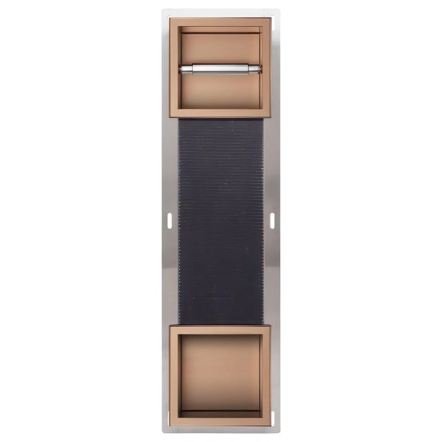 KOLMAN WC-Rollenhalter Unterputz in Kupfer, B/T/H: 74 x 20,8 x 14,7 cm - Bild 2