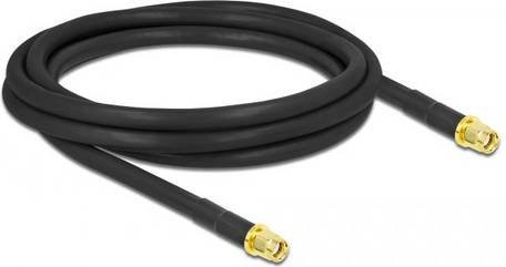 Delock WLAN-Antennen Anschlusskabel mit 2x RPSMA-Stecker in Schwarz, Länge: 2 m - Bild 1