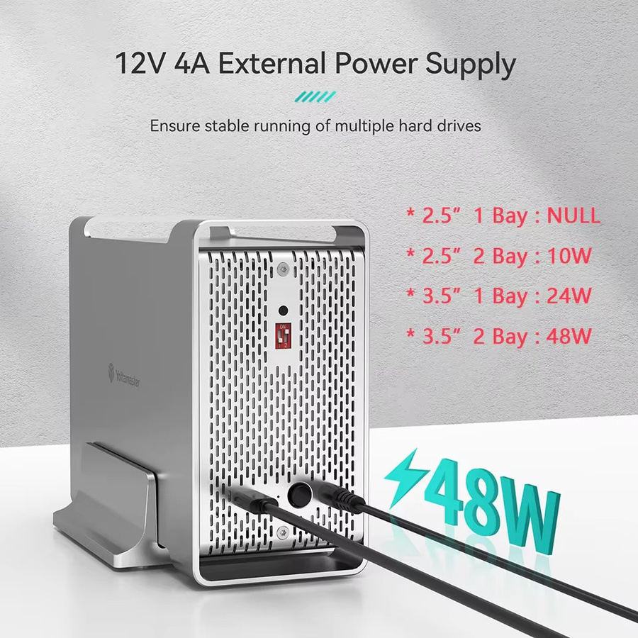 Yottamaster HOT 2,5 Zoll Festplattengehäuse für HDD und SSD mit SATA 3.0 und USB 3.1 Gen2 10 Gbit/s in Silber - Bild 4