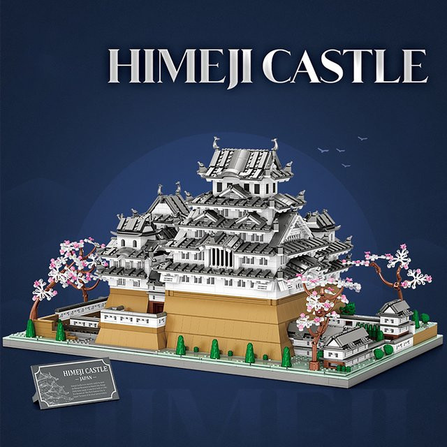 Himeji-Burg Bausteine, 7.105 Teile, Weiß - Bild 1