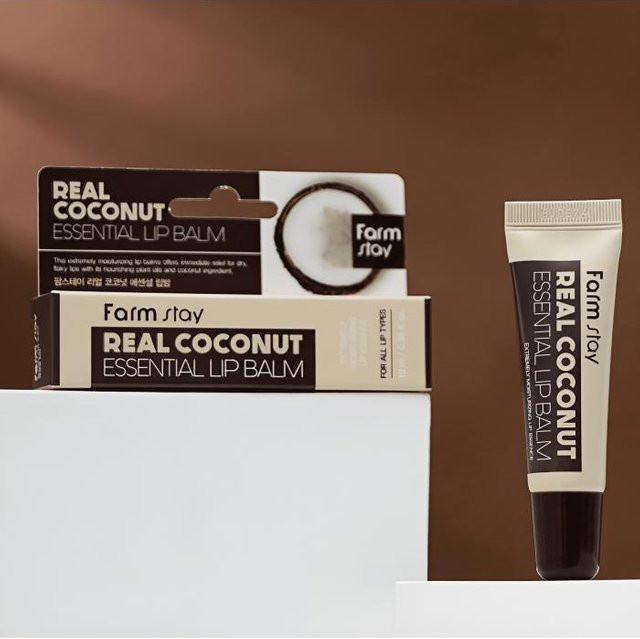 Farm Stay Real Coconut Essential Lippenbalsam, 10g - Bild 1