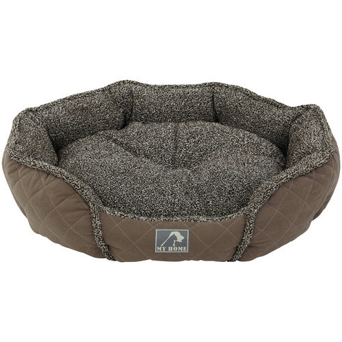 Heim Hundebett und Katzenbett Slurry Braun aus Fellimitat, B/T/H: 70 x 64 x 14 cm - Bild 2