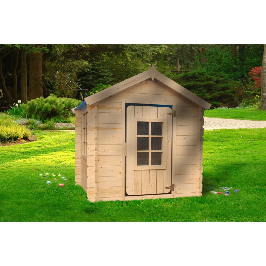 Timbela Kinderspielhaus aus Holz mit grünem Dach, Fläche: 1 m² - Bild 2