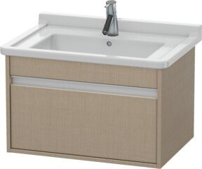 Duravit Waschtischunterschrank Ketho in Leinen, wandhängend mit 1 Auszug, B: 65 cm, T: 45,5 cm, H: 41 cm - Bild 1