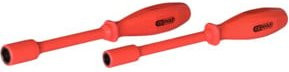 KS Tools Isolierter Steckschlüssel-Schraubendreher aus Chrome-Vanadium in Rot, Schlüsselweite: 3 mm - Bild 1