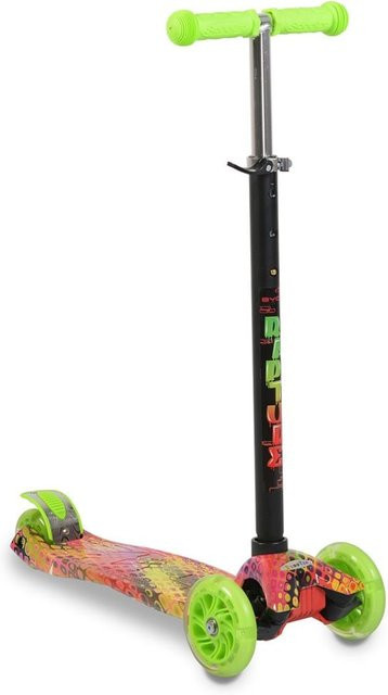Byox Rapture Kinderroller Scooter aus Alu mit Leuchträdern grün ab 3 Jahren - Bild 1
