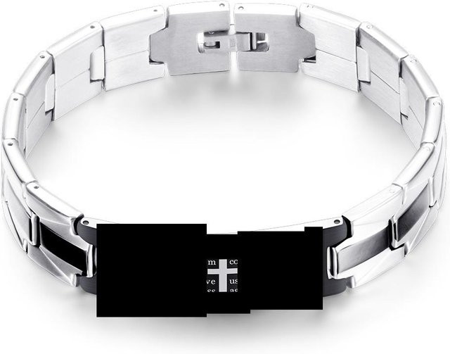 Wucifang Jewelry Armband, Titan, Schwarz, Herren - Bild 1