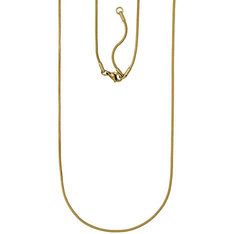 Colfem Schlangenkette Edelstahl, goldfarben, 1,5 mm, 80 cm, Unisex - Bild 1