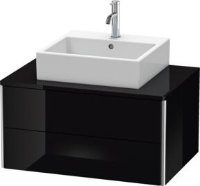 Duravit Waschtischunterschrank XSquare Wandhängend in Glossy Weiß mit 2 Schubladen, B: 80 cm, T: 54,8 cm, H: 40 cm - Bild 1