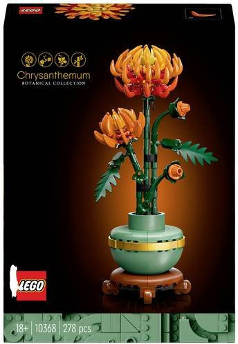 LEGO Icons 10368 Chrysantheme Dekoration Pflanze in Orange und Grün - Bild 1