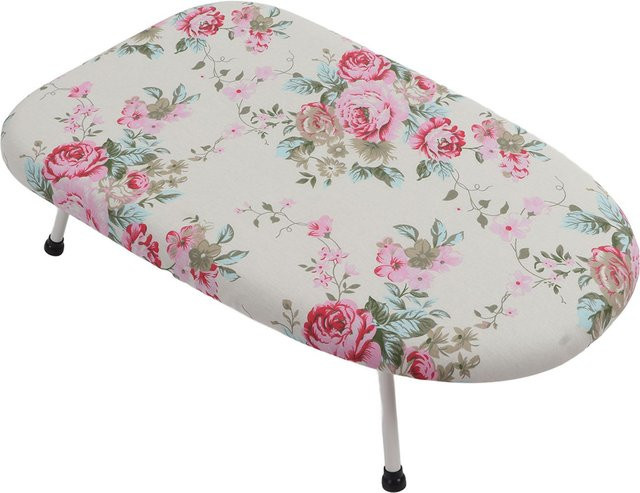OutsideWorld Mini-Bügelbrett faltbar mit Flower Pattern in Weiß - Bild 1